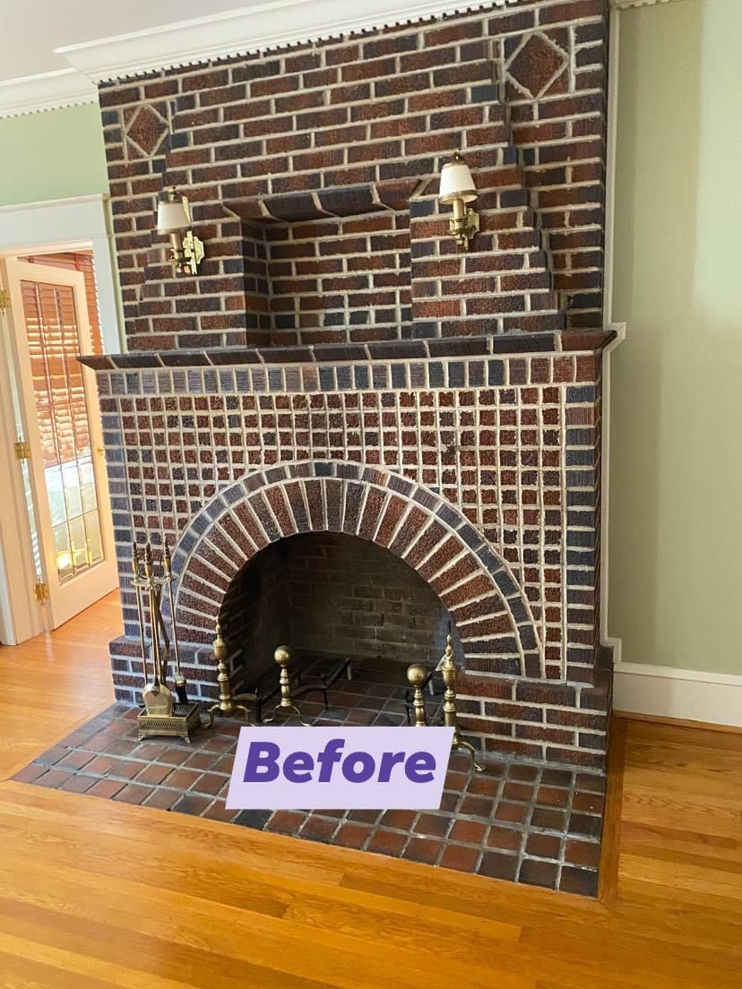 Project: Painting brick mantel in moorestown nj